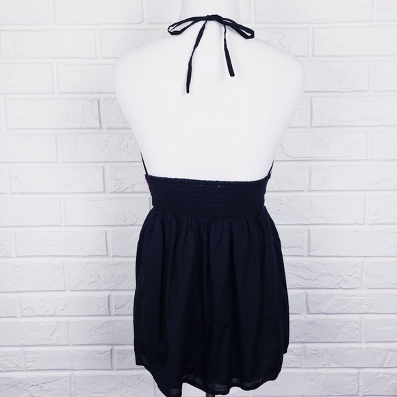 Kirra Embroiderd Floral Halter Top Sz M - Picture 4 of 5